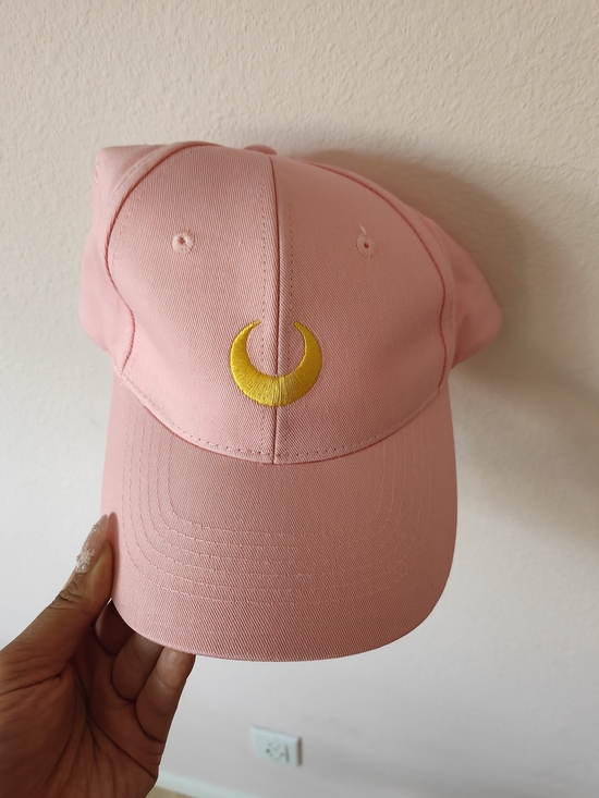 Accessories - Pink Crescent Moon Baseball Cap